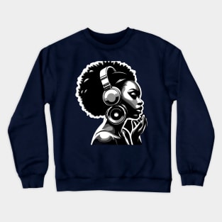 Afrocentric Woman Music Crewneck Sweatshirt